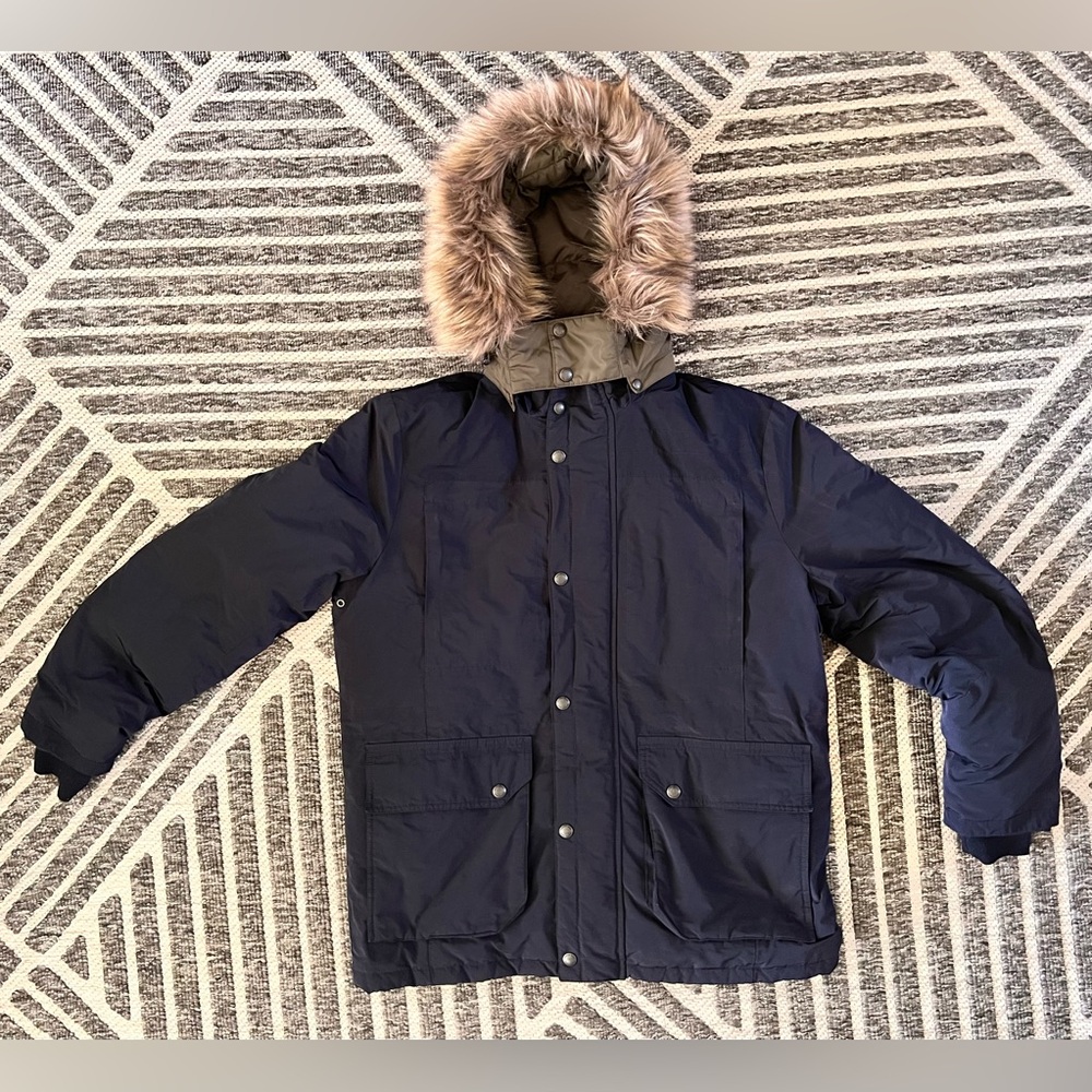 MANGO Large Down Puffer Jacket Removable Hood